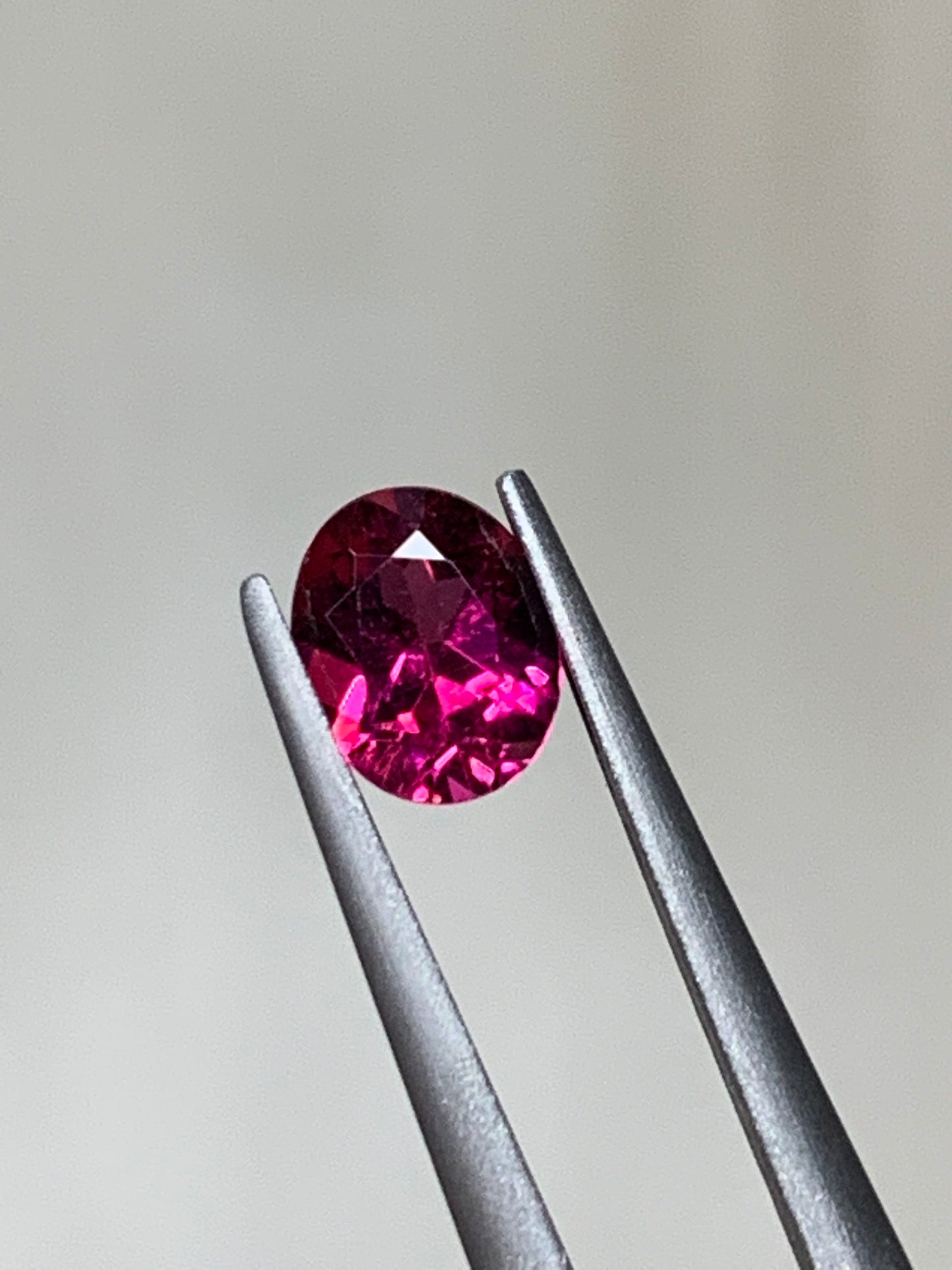 Vivid pink faceted rubellite tourmaline 0.75 ct
