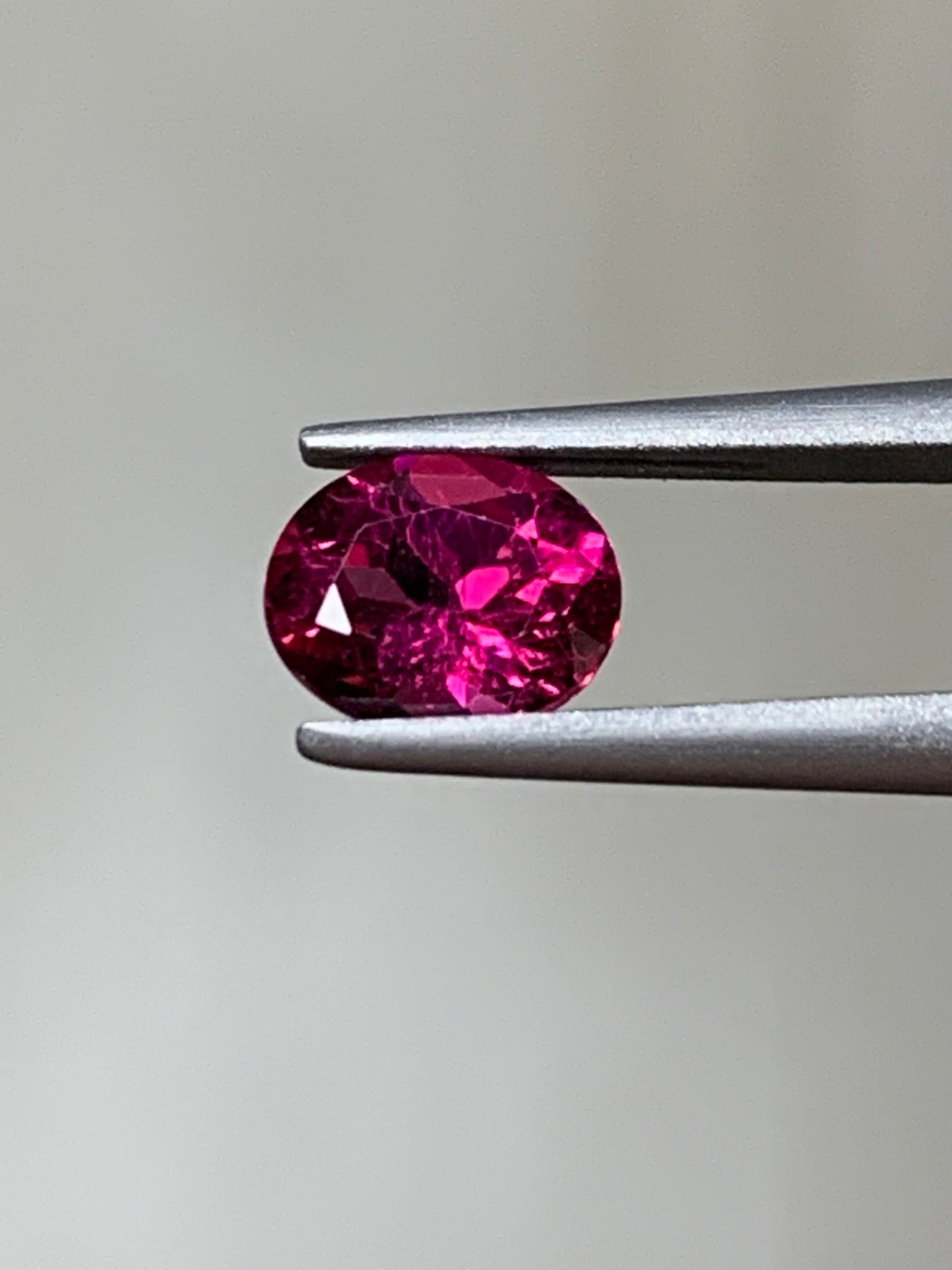 Vivid pink faceted rubellite tourmaline 0.75 ct