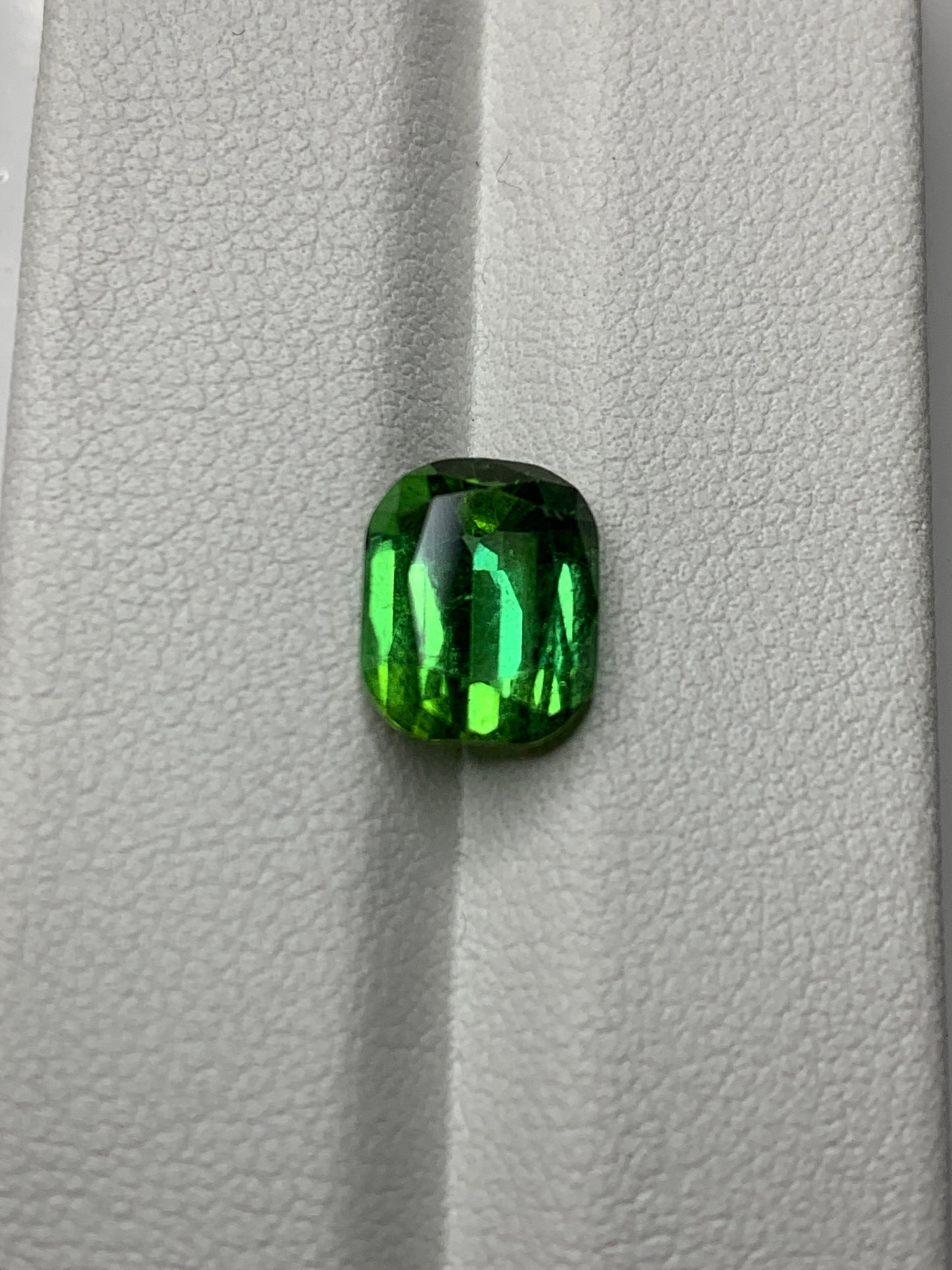 Faceted apple green tourmaline 3.625 ct