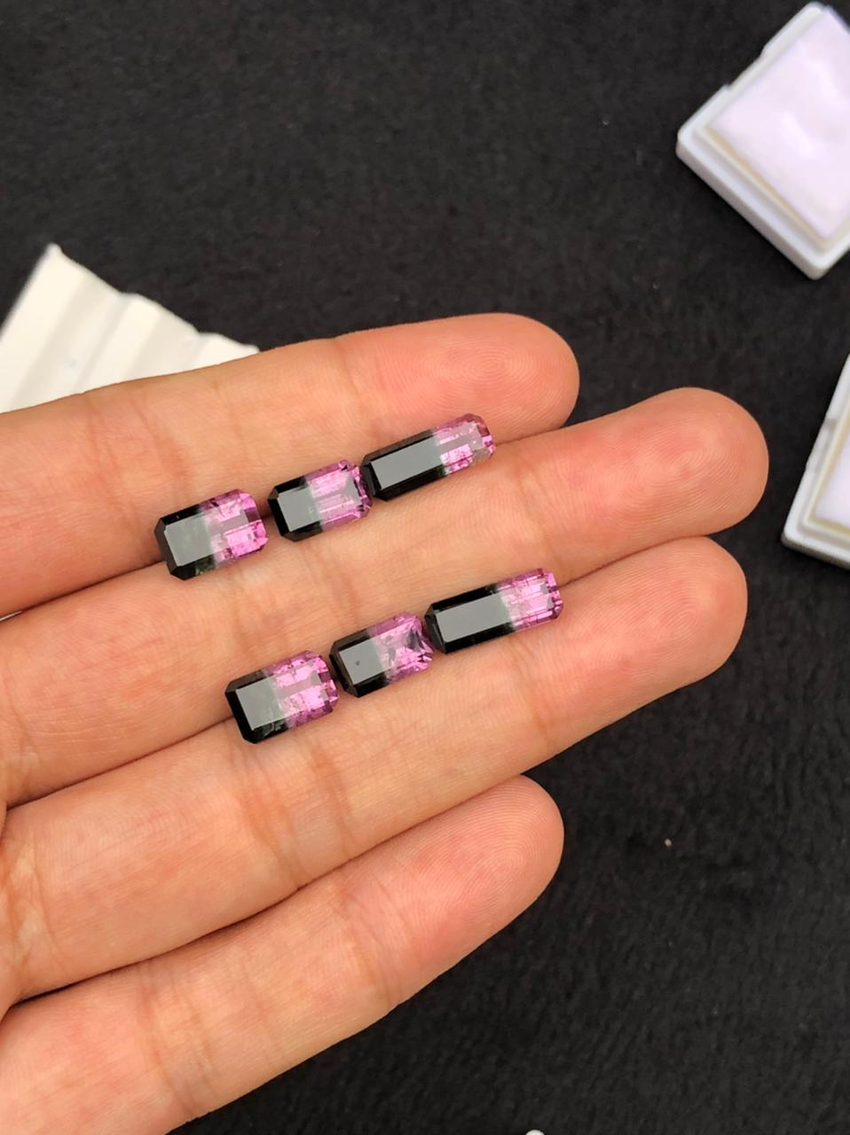 Color tourmaline set total 20 ct