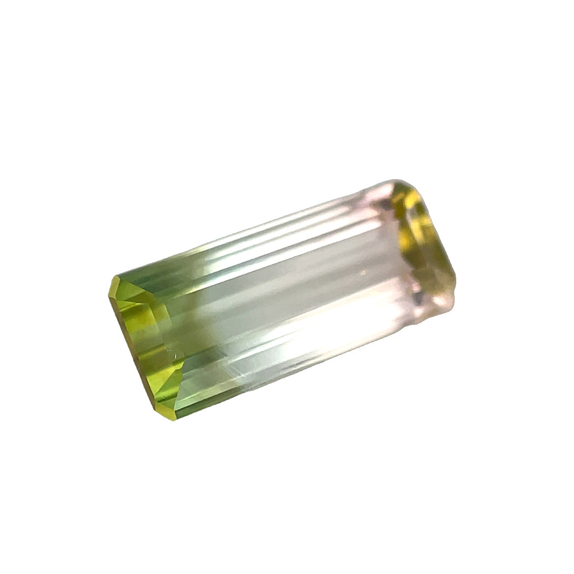 Facetd bi color tourmaline 1.659 ct