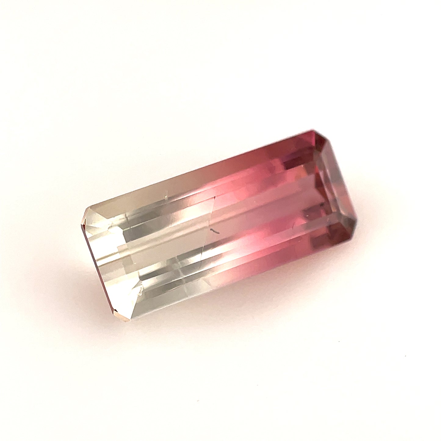 Facetd bi color tourmaline 2.539 ct