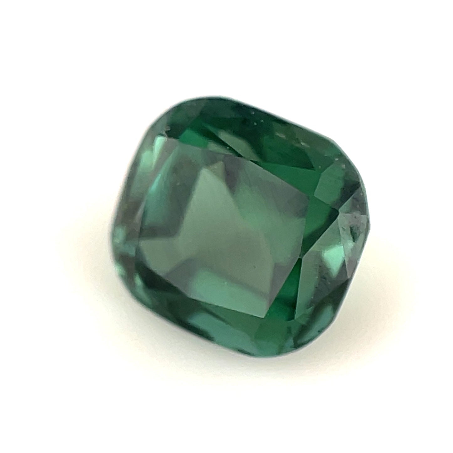 Faceted tourmaline rare green color 1.65 ct