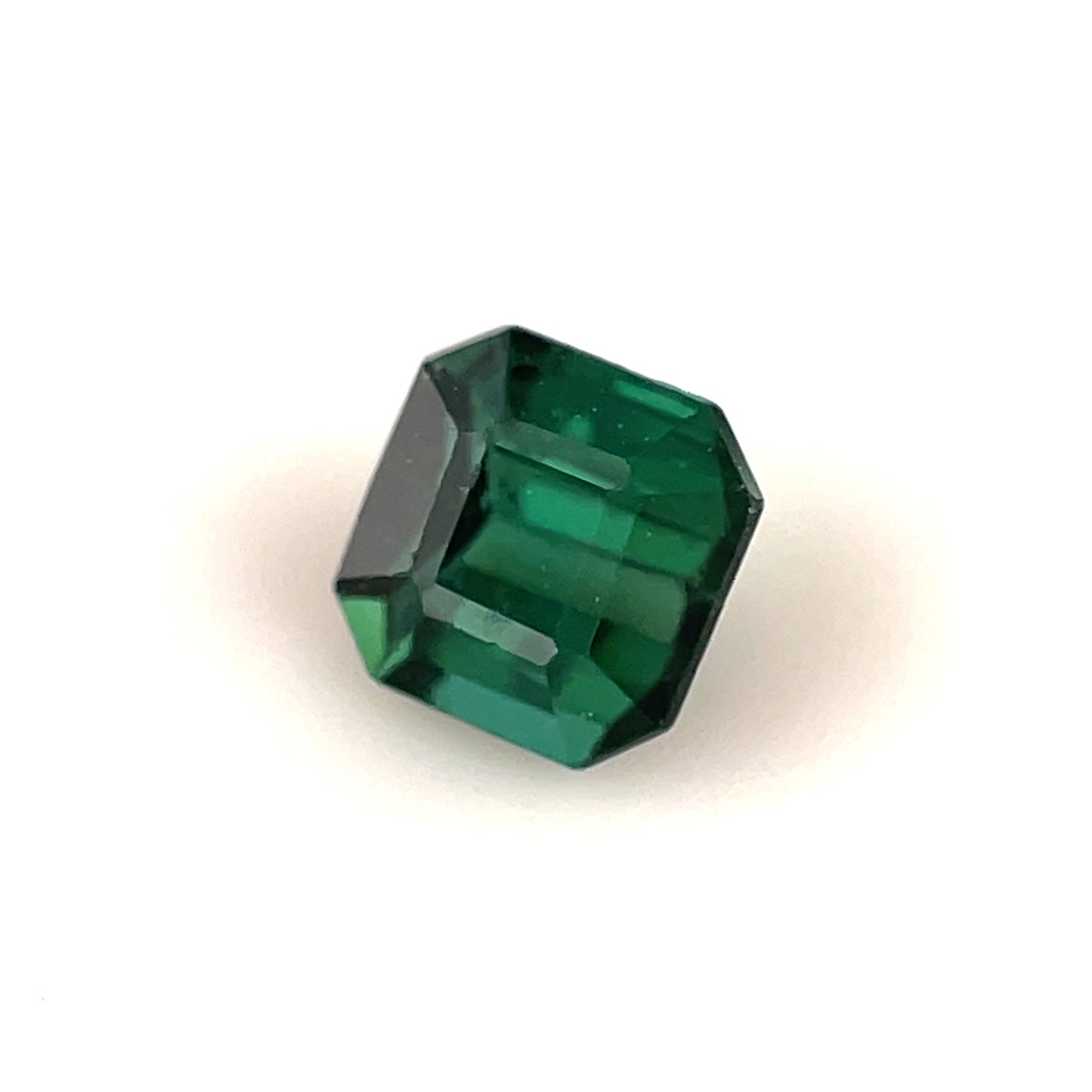 Faceted tourmaline rare green color 0.65 ct