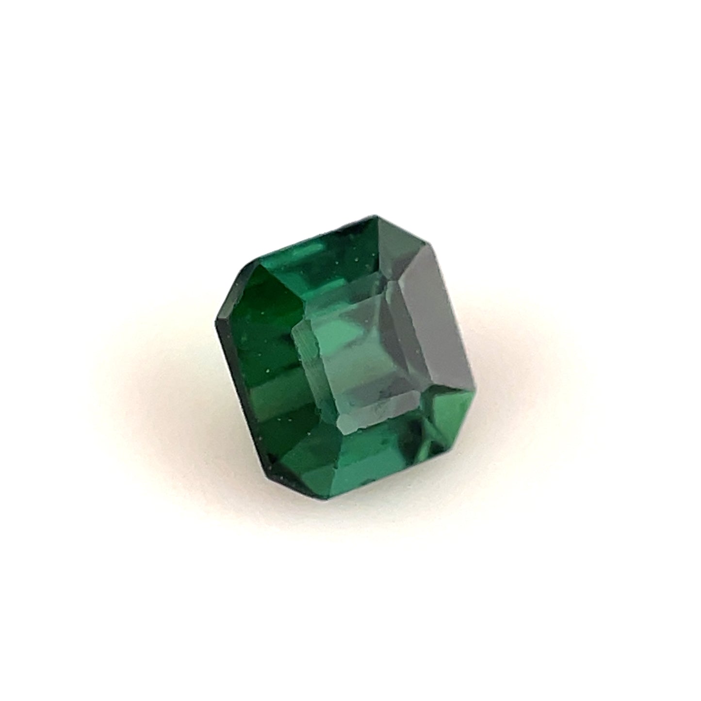 Faceted tourmaline rare green color 0.65 ct