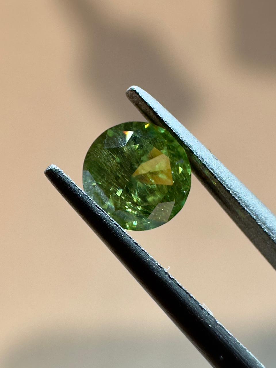 Faceted demantoid 0.55 ct