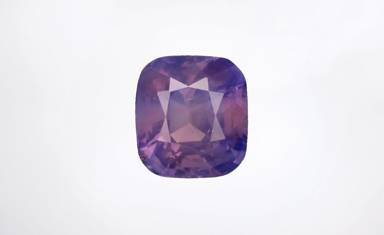 Lilac untreated sapphire with a GIA certificate