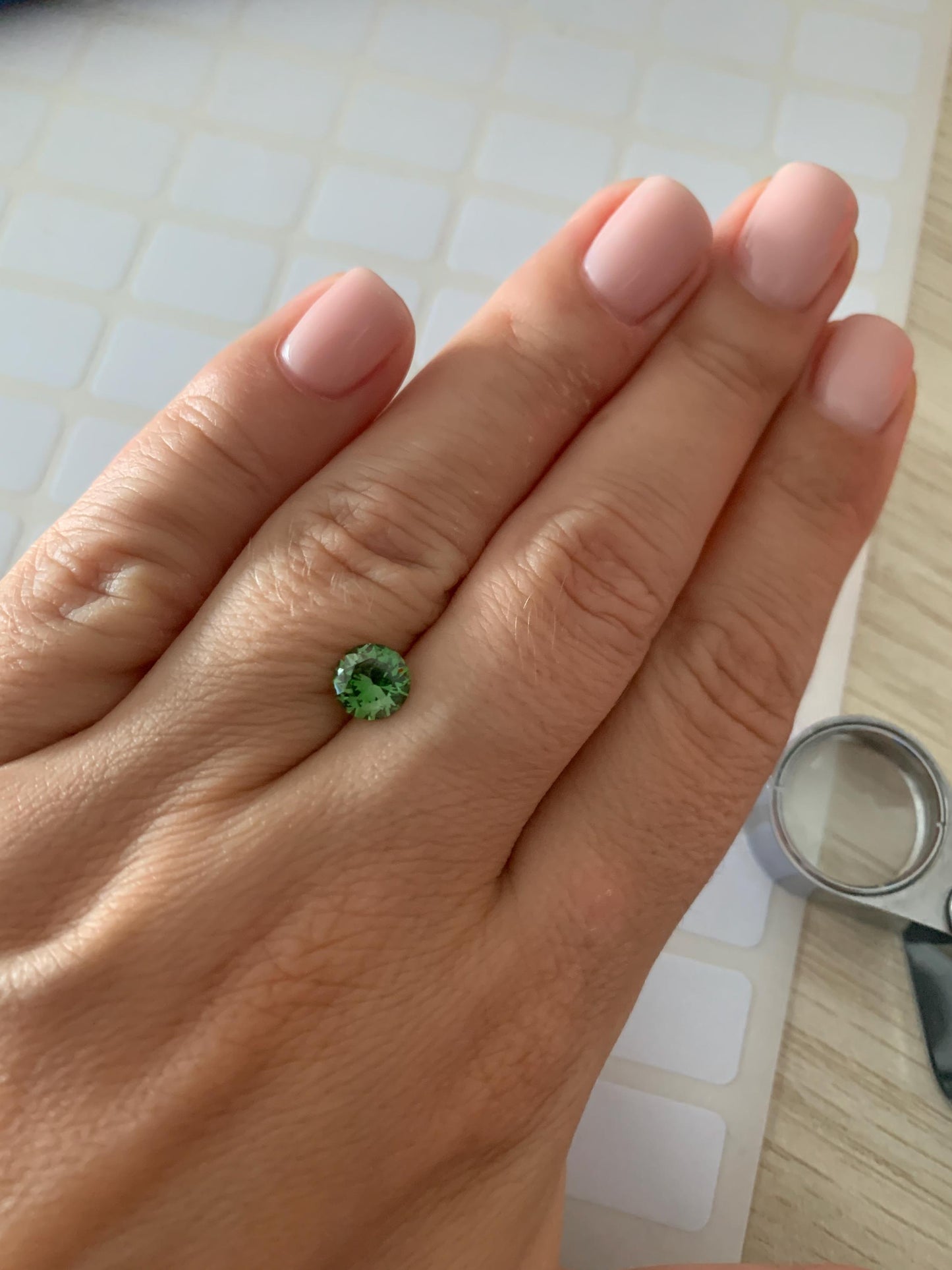 GIA Faceted Russian demantoid garnet, 1.17 ct