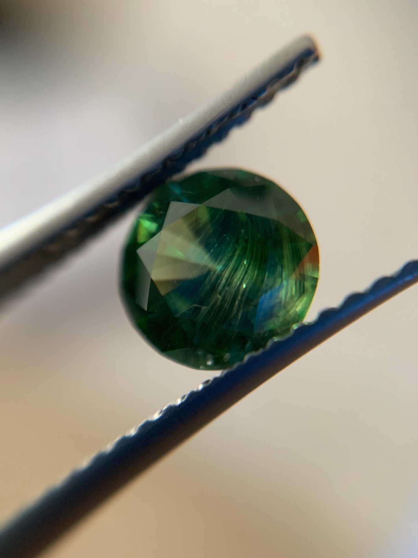 GIA Faceted Russian demantoid garnet, 1.17 ct