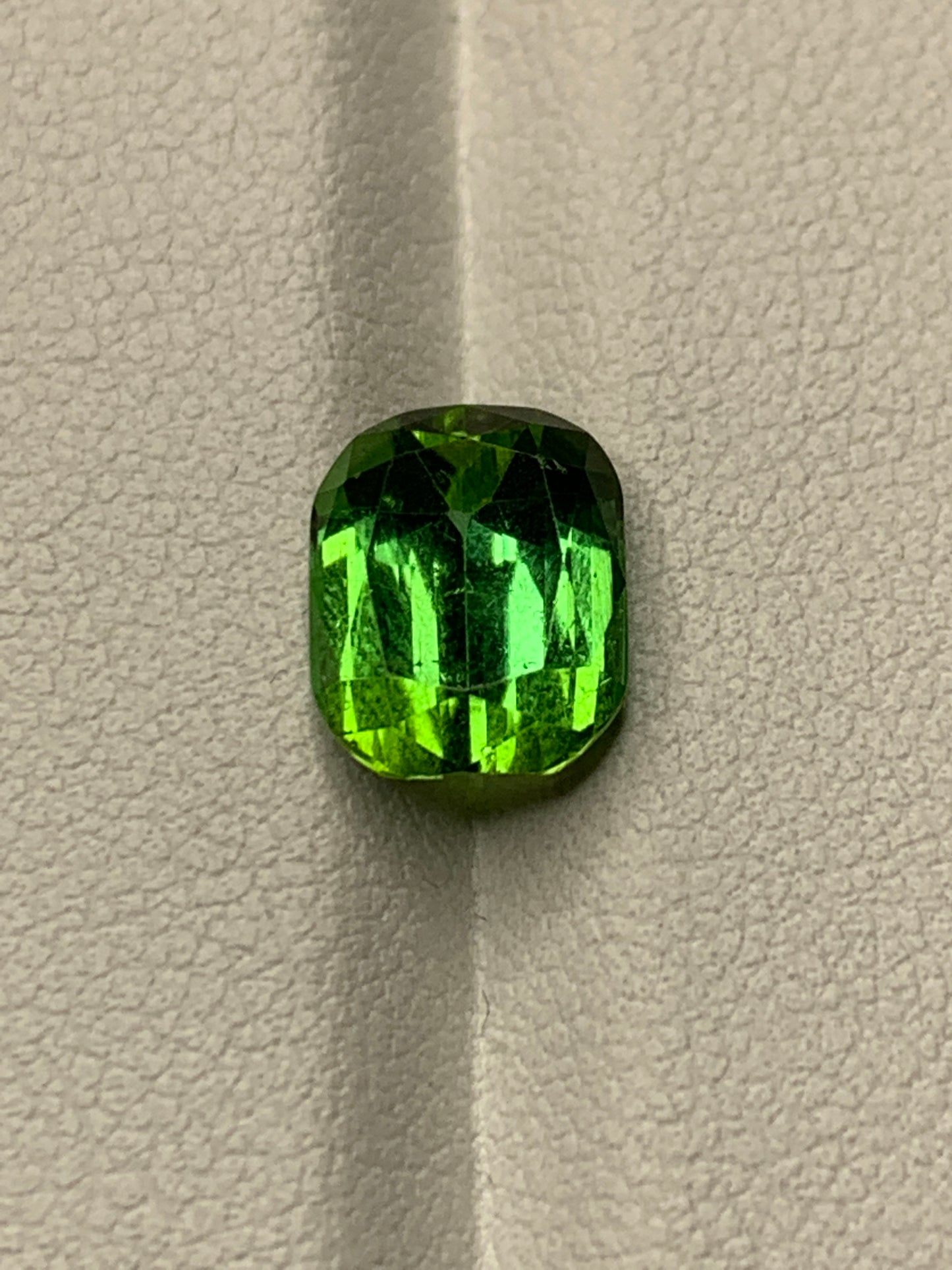 Faceted apple green tourmaline 3.625 ct