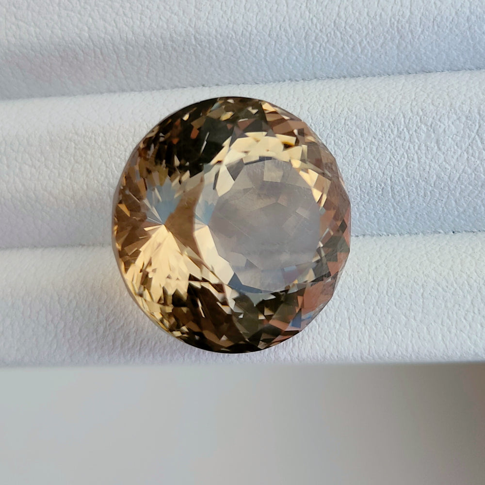 Faceted rutilated smoky quartz 26.5 ct