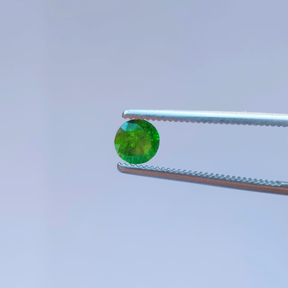 Faceted demantoid 0.65 ct