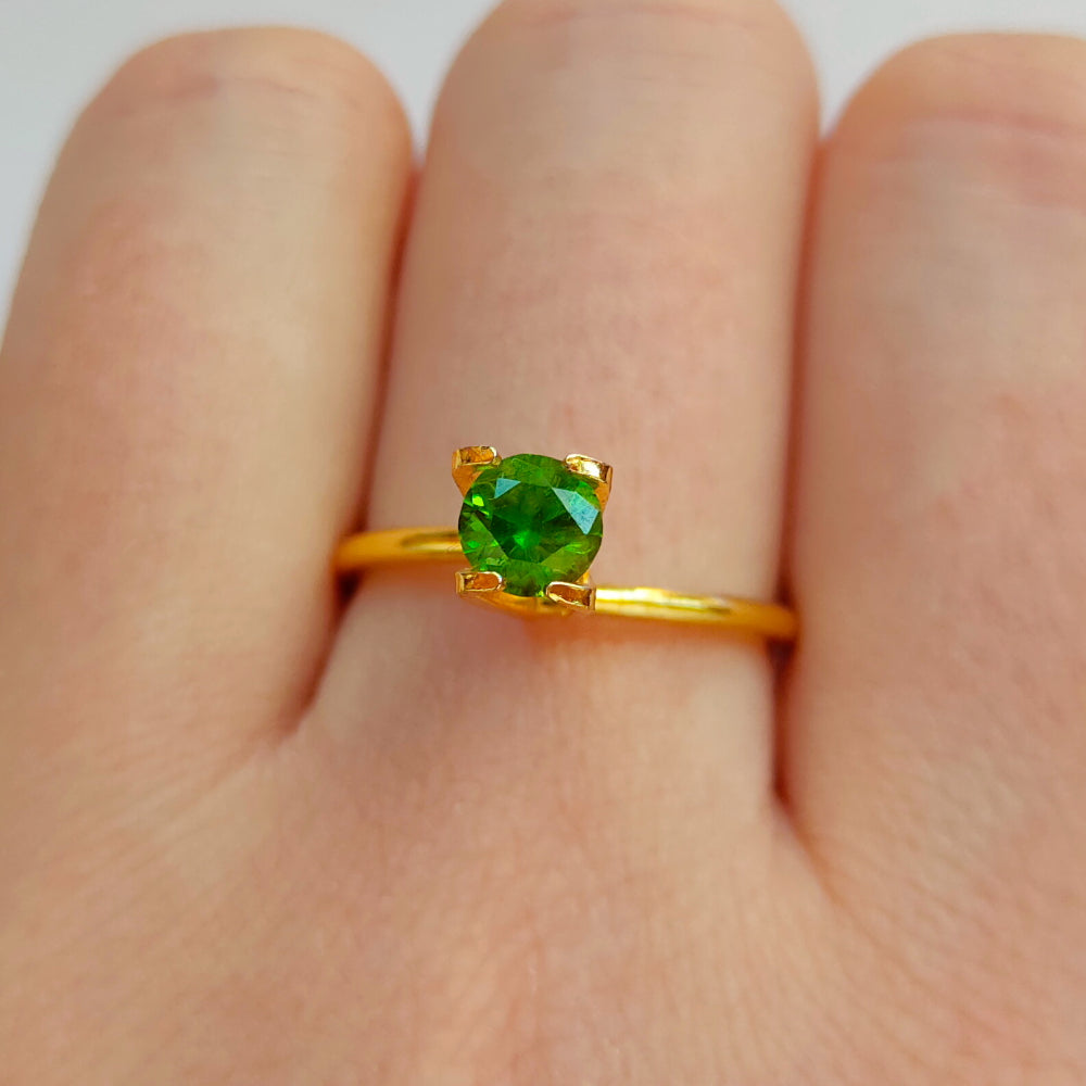 Faceted demantoid 0.65 ct