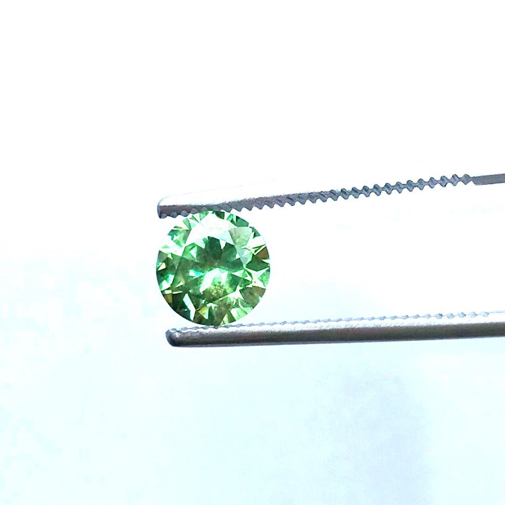 Faceted demantoid garnet 1.25 ct