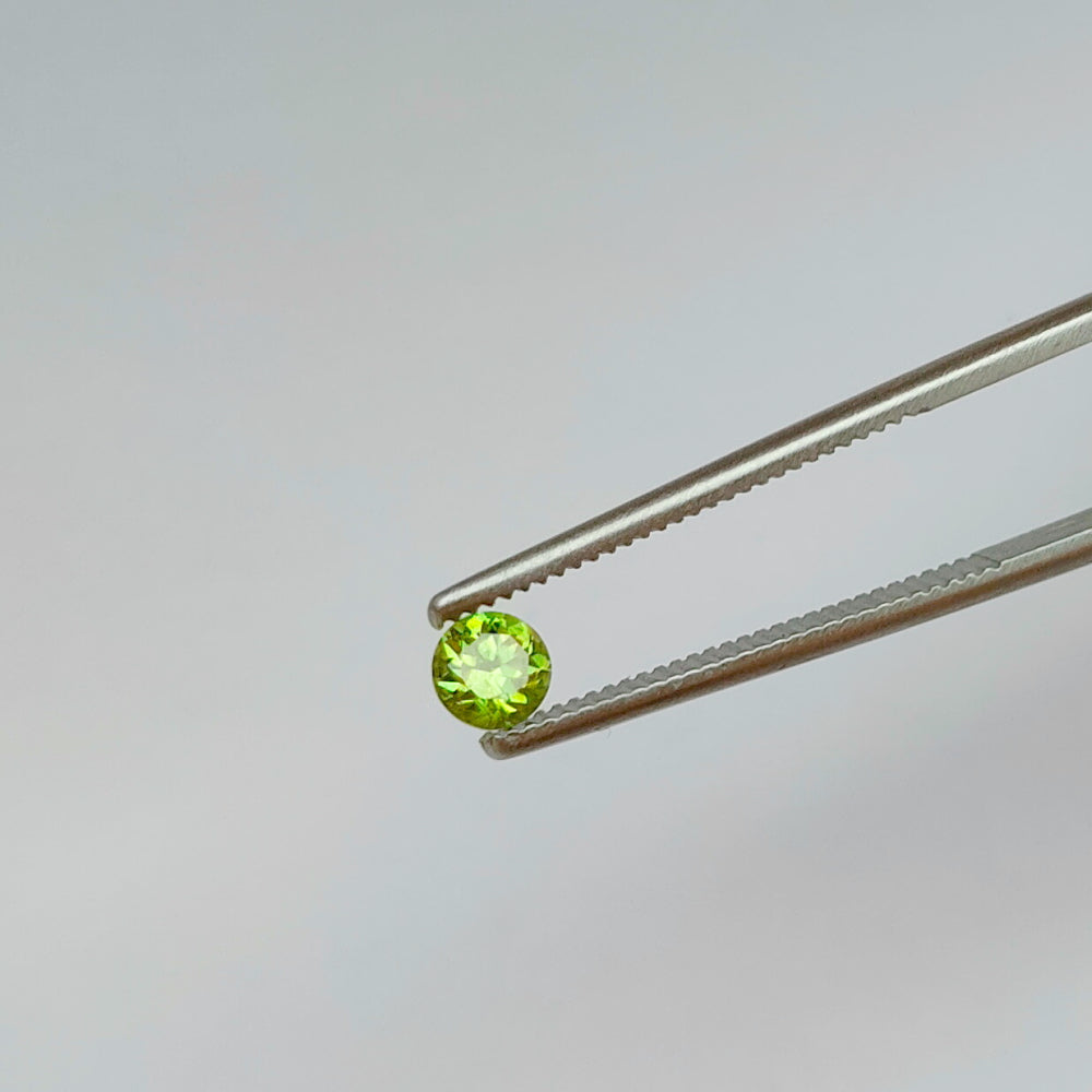 Faceted demantoid pair 0,64 ct