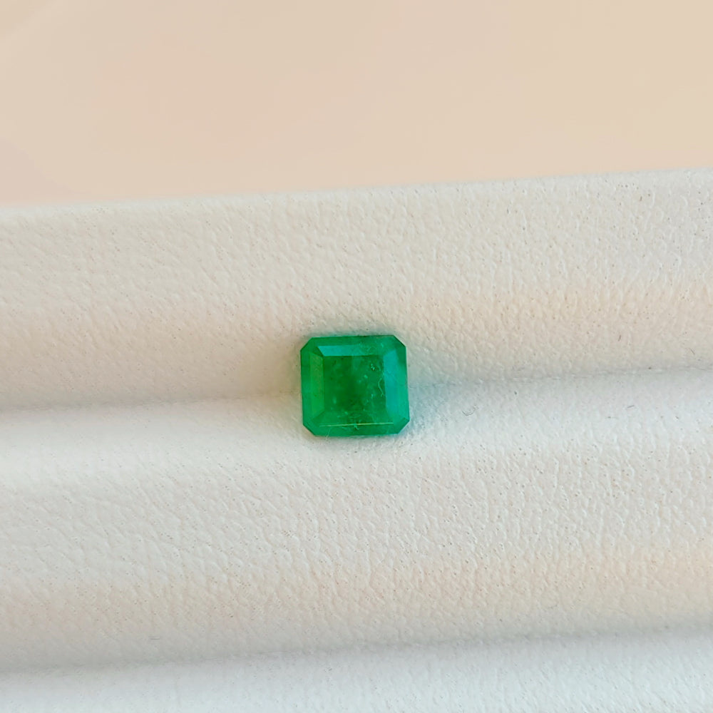 Faceted emerald pair 1.35 ct