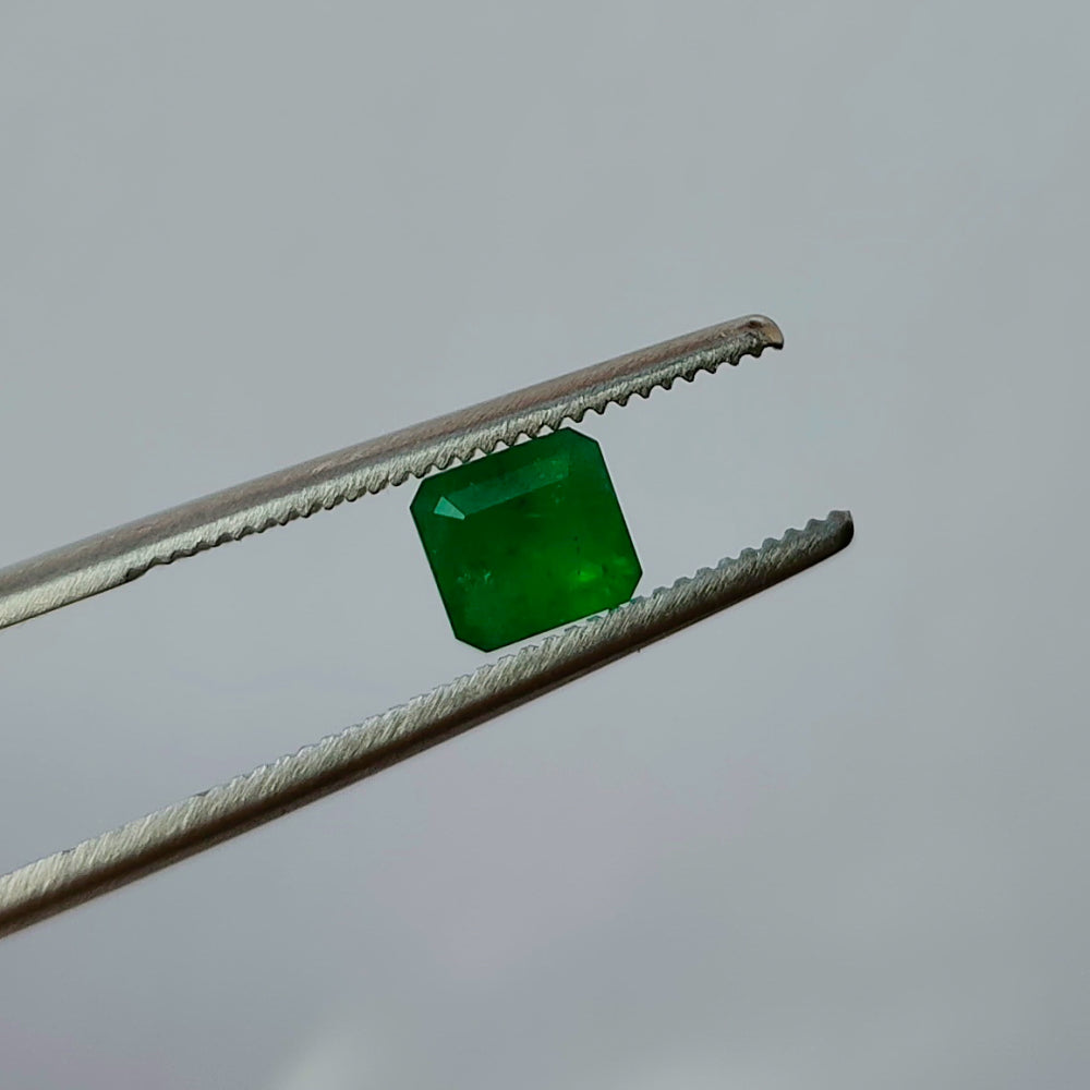 Faceted emerald pair 1.35 ct