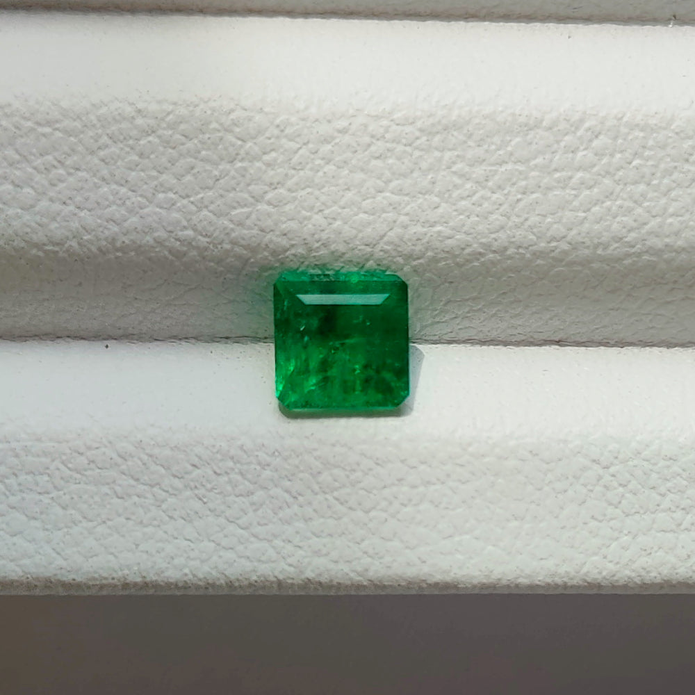 Faceted natural emerald 0.71 ct