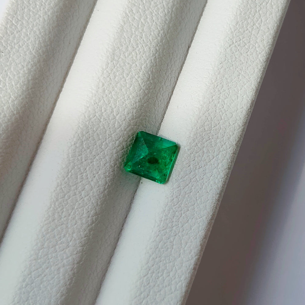 Faceted natural emerald 0.71 ct