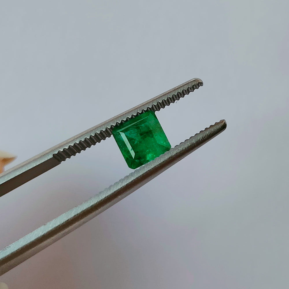Faceted natural emerald 0.71 ct