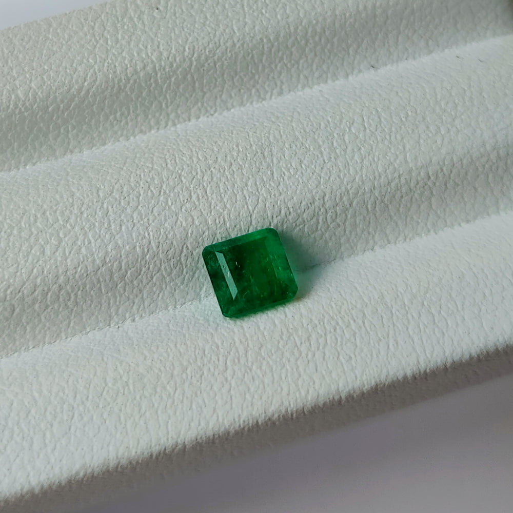 Faceted natural emerald 0.71 ct