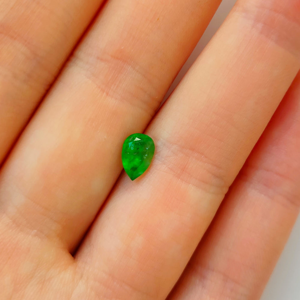 Faceted natural emerald 0.69 ct