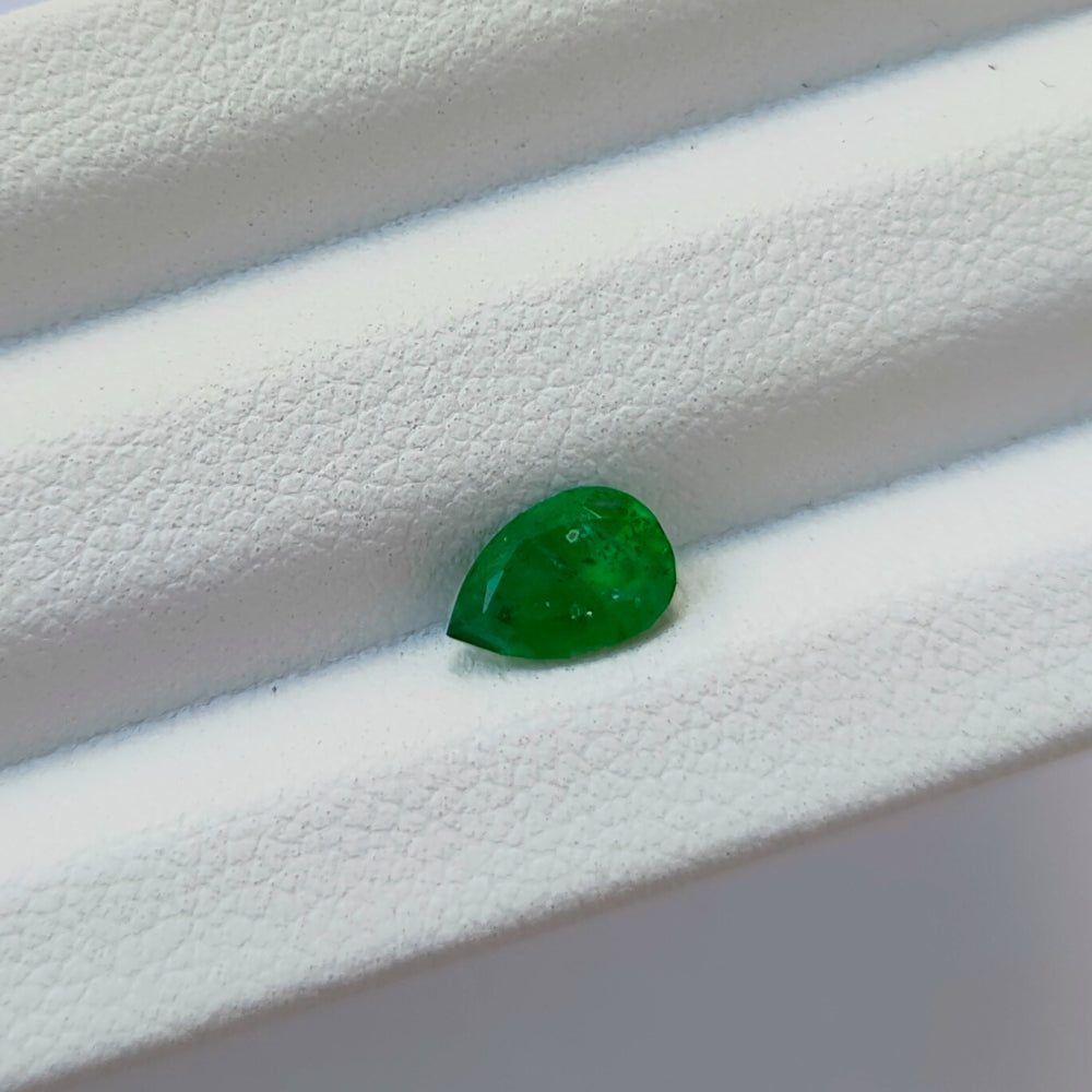 Faceted natural emerald 0.69 ct