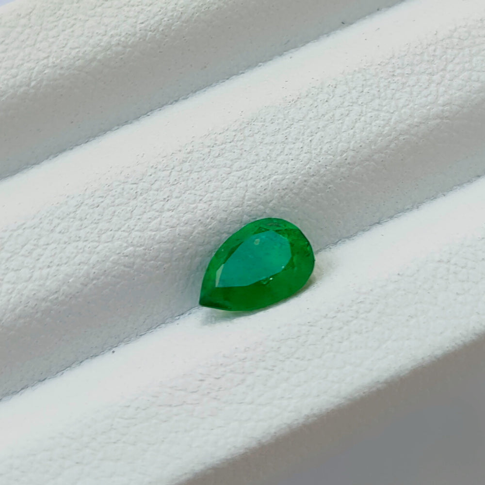 Faceted natural emerald 0.69 ct