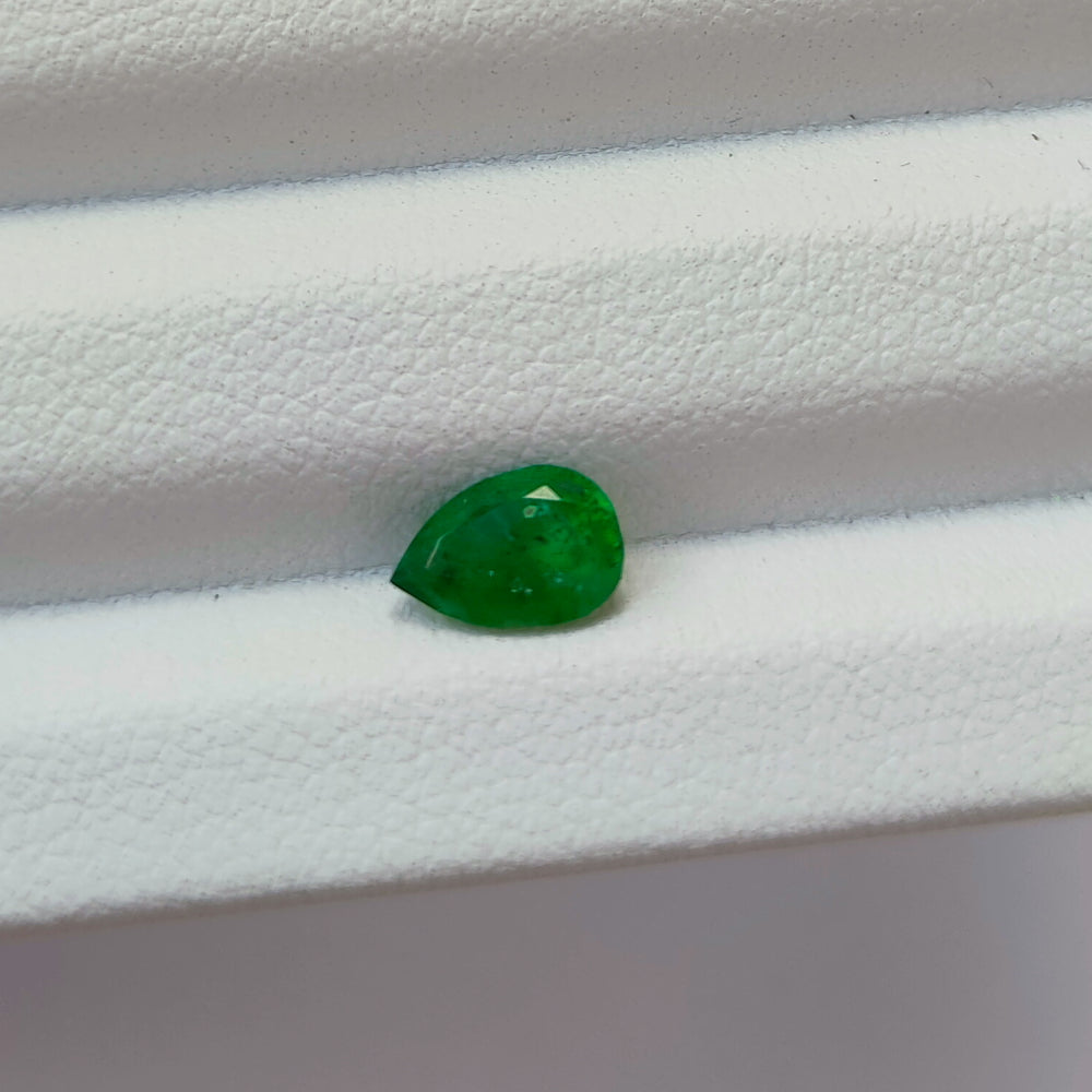 Faceted natural emerald 0.69 ct