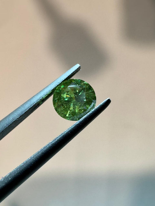Faceted demantoid 0.55 ct