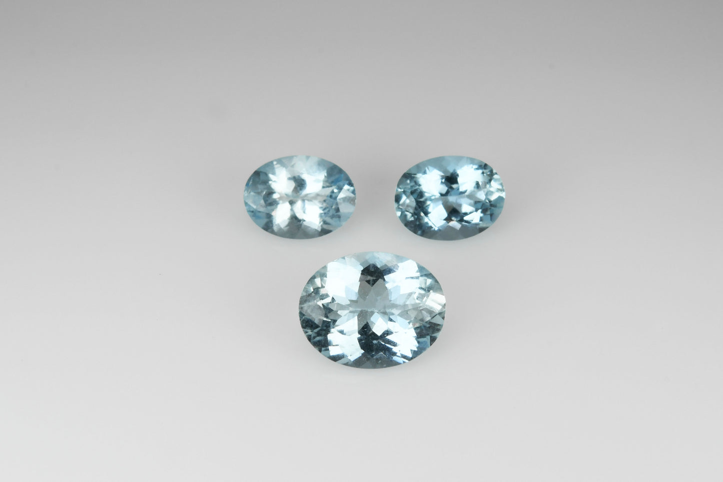 Set of faceted aquamarines RESERVED