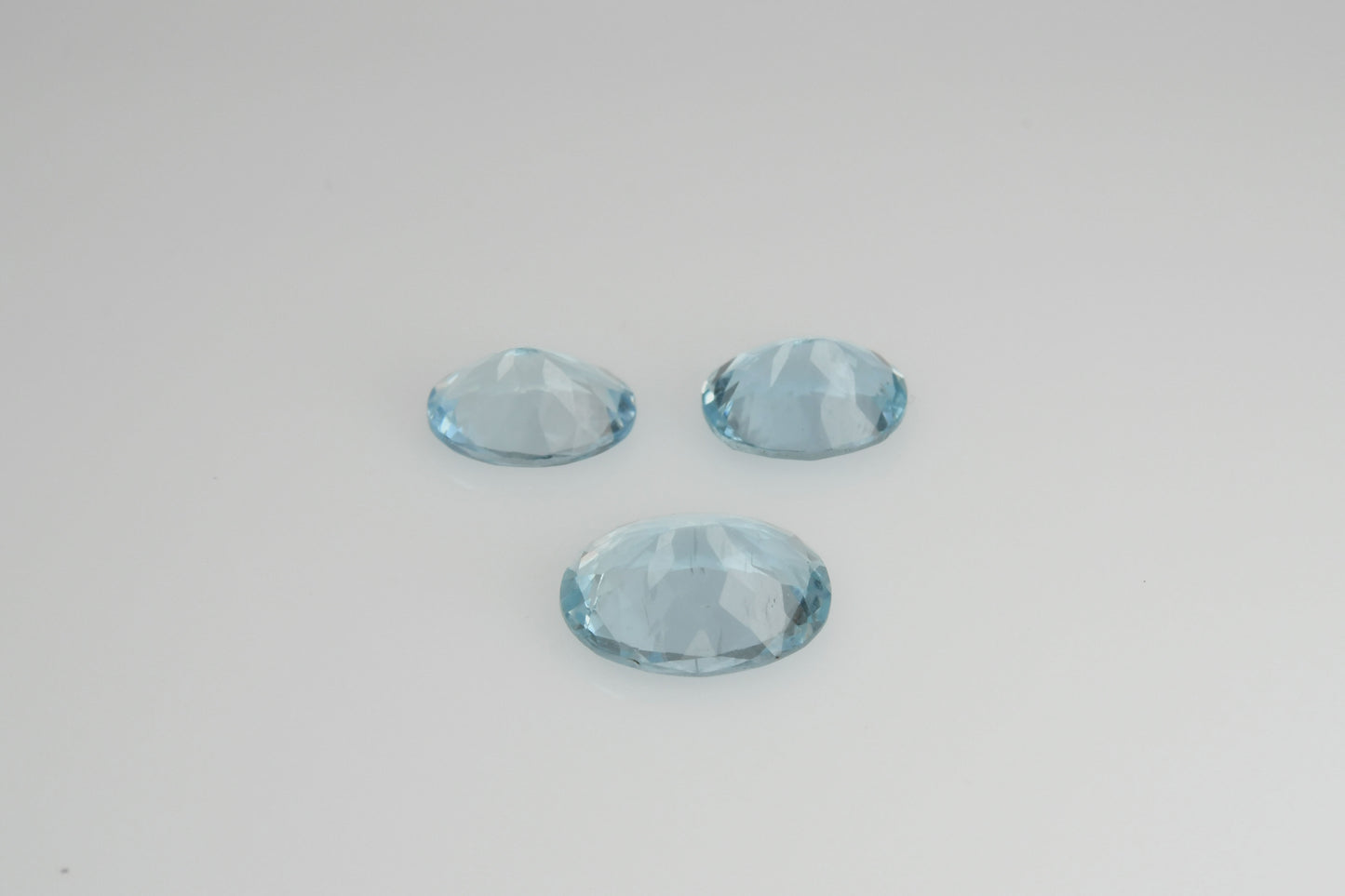 Set of faceted aquamarines RESERVED