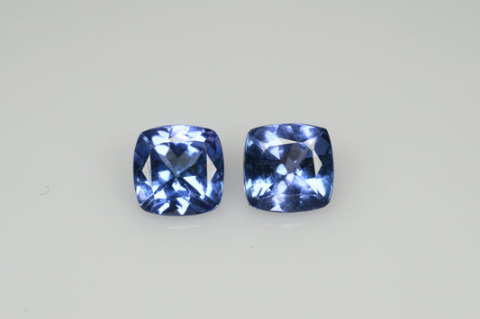 Faceted pear shape tanzanite pair 1.52 ct
