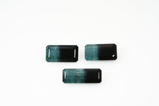 Afghan bi-color tourmaline set 6.85 ct