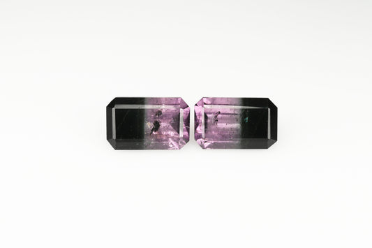 Afghan bi-color tourmaline pair 5.45 ct