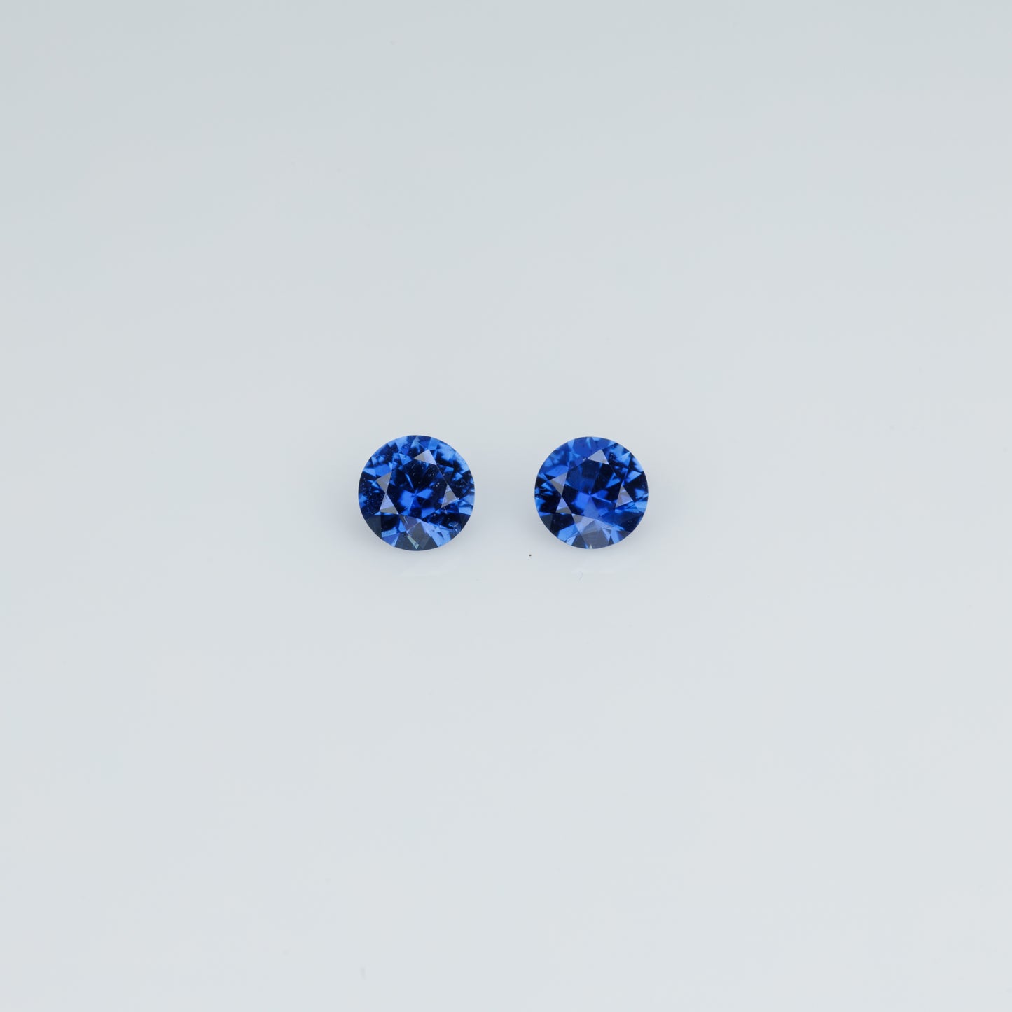 Certified faceted blue sapphire pair
