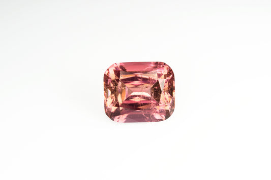 Pinkish orange faceted tourmaline 7 carats