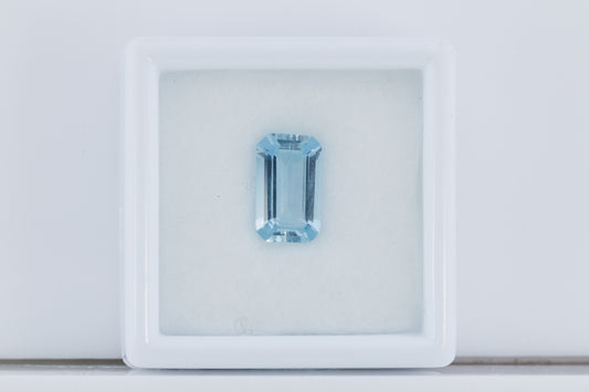 Faceted aquamarine octagon, 1.45 cts