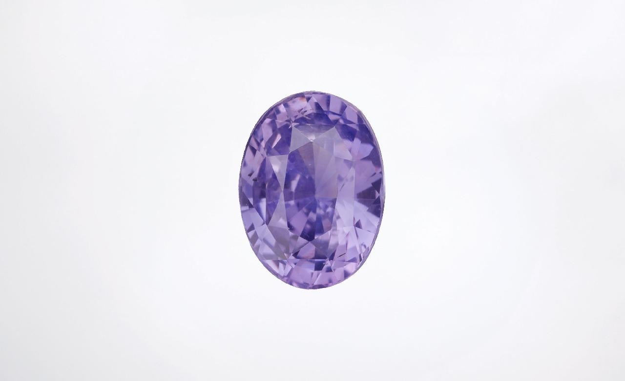 3.15 cts, Untreated purple sapphire with a GIA certificate