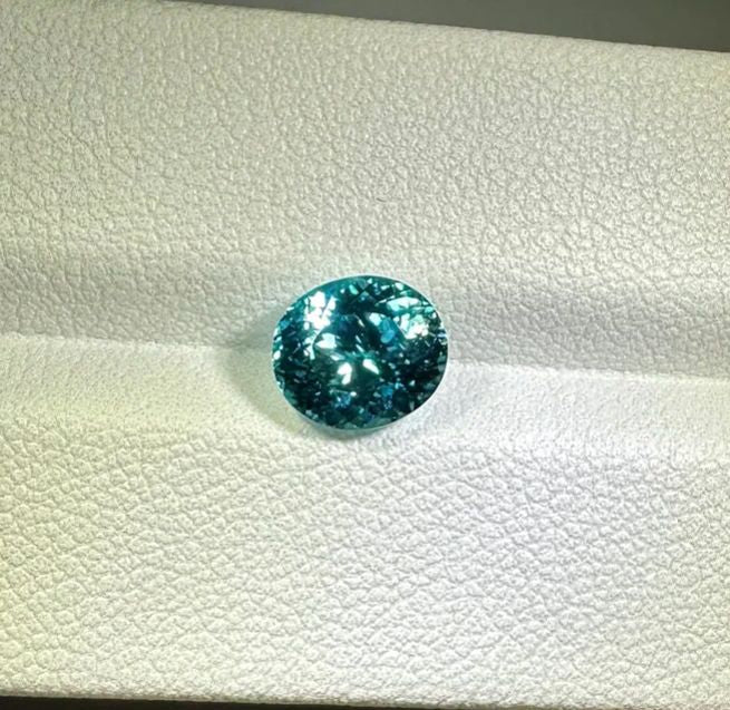 Mint blue faceted Zircon 2.77 ct