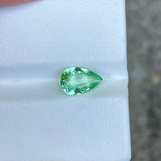 Faceted green Paraiba tourmaline 2.36 ct