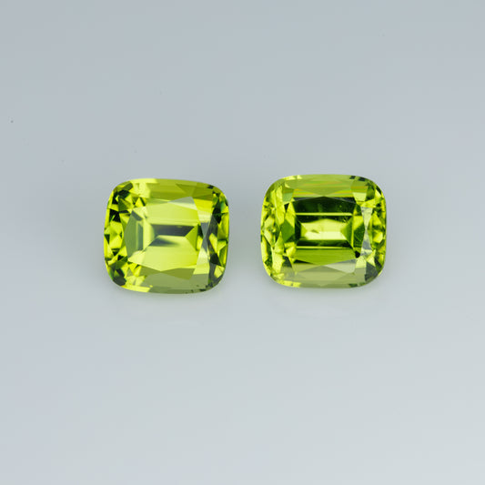 Faceted peridot pair, 3.32 cts