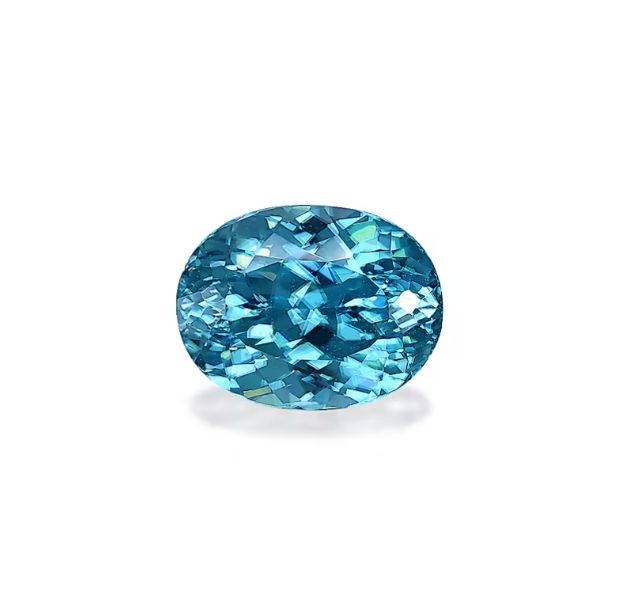 Mint blue faceted Zircon 3.87 ct