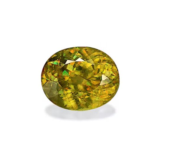 Lemon yellow faceted sphen 4.79 ct