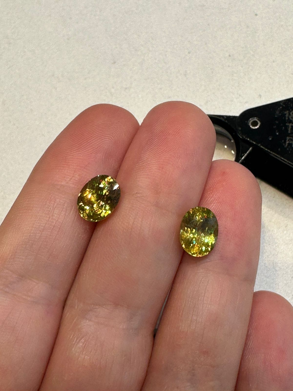 Yellow faceted sphen 4.90 ct