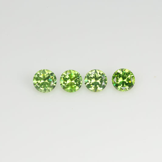 0.93 ct, Faceted demantoid set