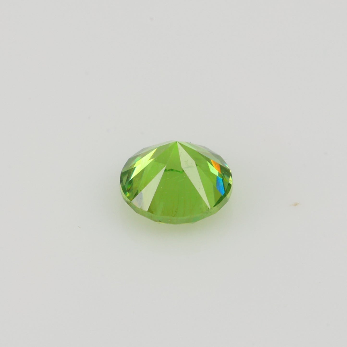 0.27 ct, Faceted Russian demantoid garnet high dispersion