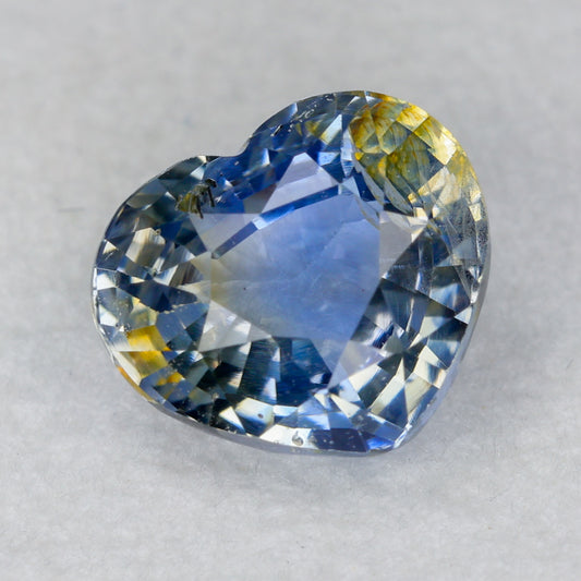Faceted parti sapphire, 2 ct