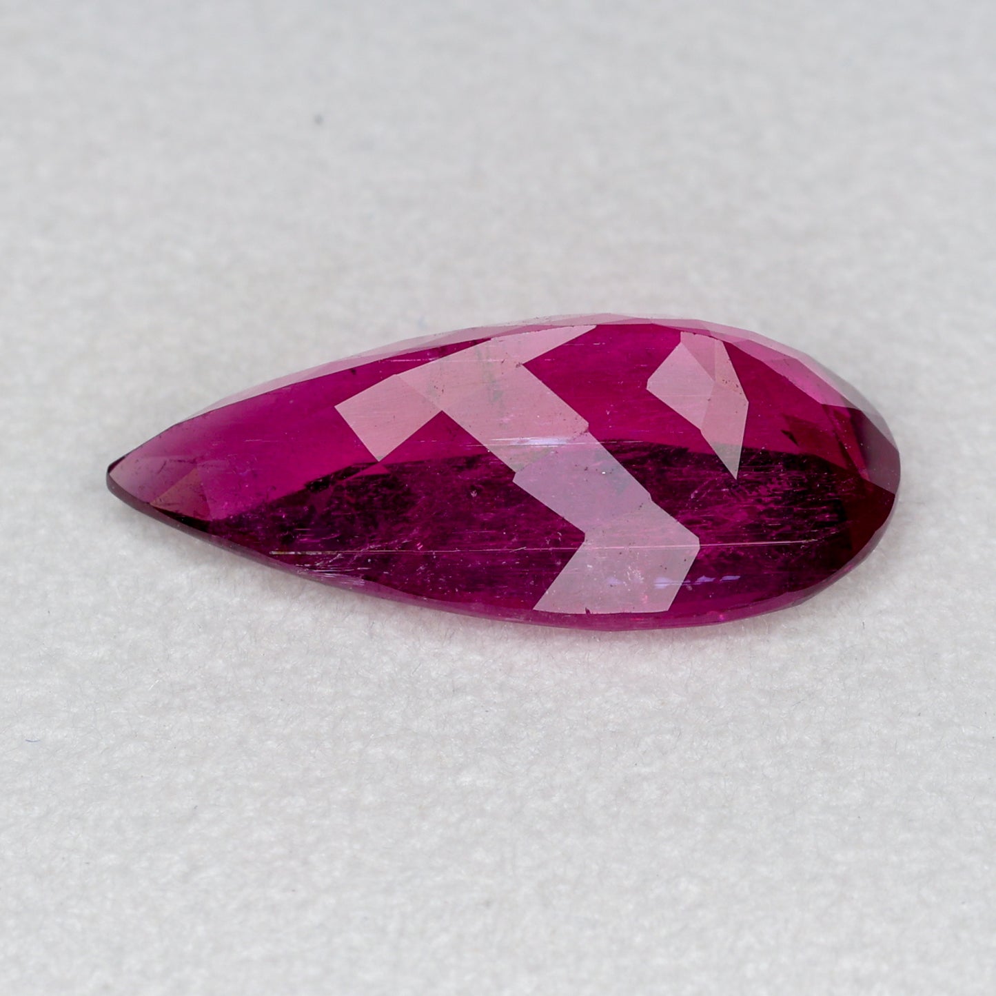 Faceted teardrop rubellite tourmaline, 3.75 cts