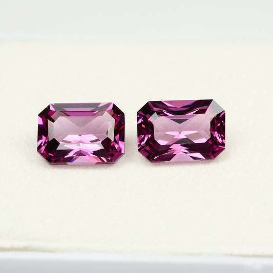 Faceted purple garnet pair, 3.67 cts